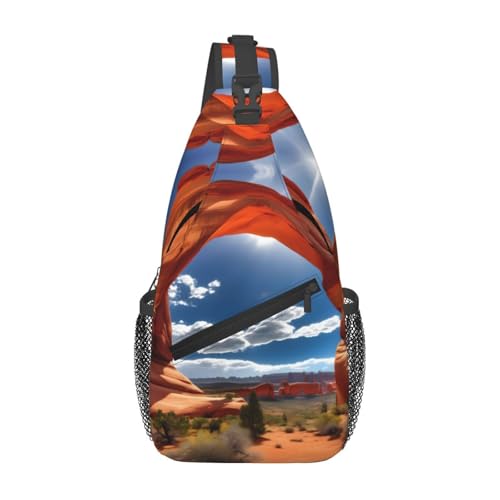 Bolso cruzado mochilero Arches National Park negro miniatura 1