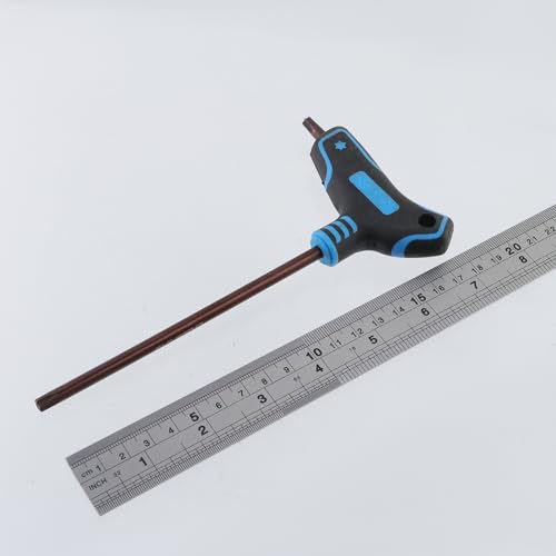 Image of Antrader T30 Torx Screwdriver,Anti Tamper Proof Torx Key,S2 Steel Non-Slip T-Handle Dual End Wrench (Blue)