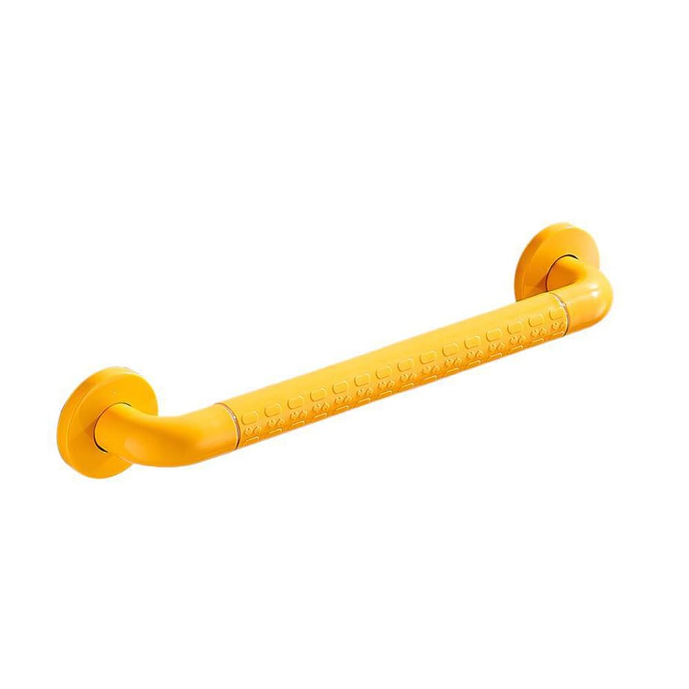 Asidero antideslizante de baño de acero inoxidable Barra de seguridad para ducha apta para personas mayores niños discapacitados y embarazadas Agarradera para bañera inodoro (Amarillo, 78 cm)