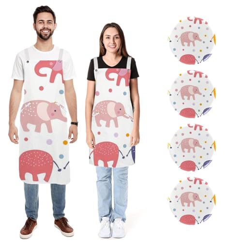 Duo de tabliers éléphants mignons le cadeau idéal pour cuisiner