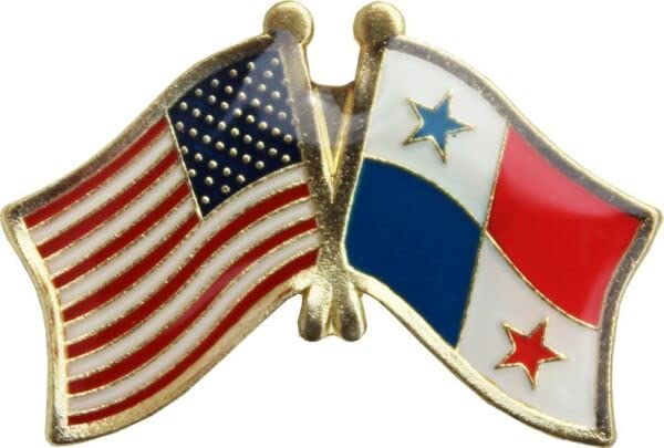 genericEnamel Lapel Pin for Backpacks, Clothes, CapÊ, Hat and Bag Wholesale Pack of 50 USA American Panama Friendship Flag