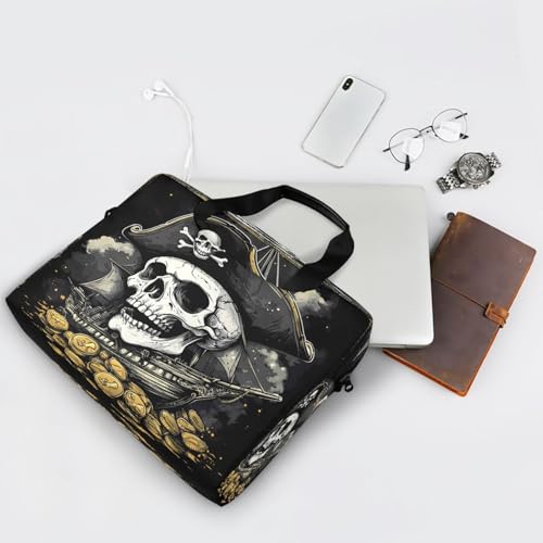Bolso para portátil ALAZA con estampado Pirata hueso dorado miniatura 7