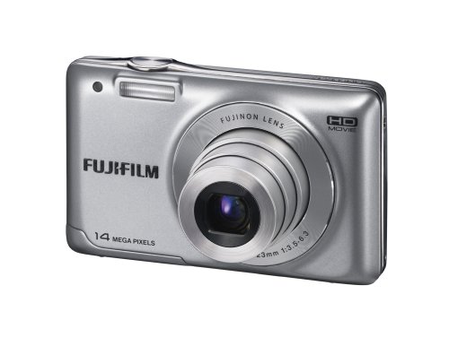 Image of Fujifilm FinePix JX500 14MP Point-and-Shoot Digital Camera (Silver) with SD Card, Carry Case