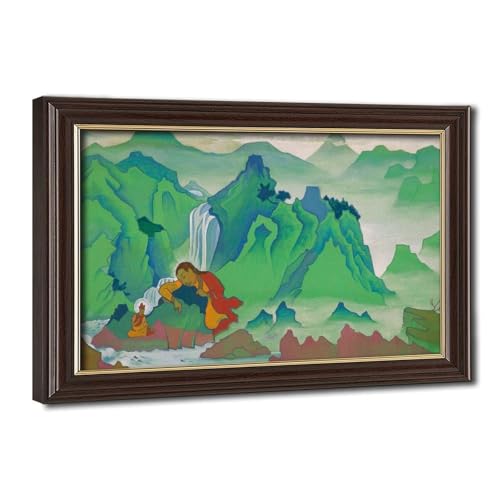 Padma Sambhava de Nicholas Roerich : impression sur toile avec cadre pour bureau 50x75 cm