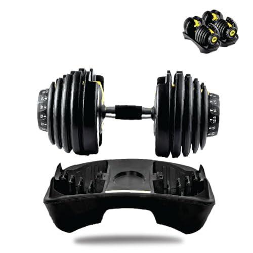 Image of The Cube Club PowerBells 1 Piece Alloy Steel Dumbbells (2.5-24 Kg) | 5-IN-1 Adjustable Dumbbell Weights for Fitness Exercise Body Workout Gym Equipment with 1 Year Warranty