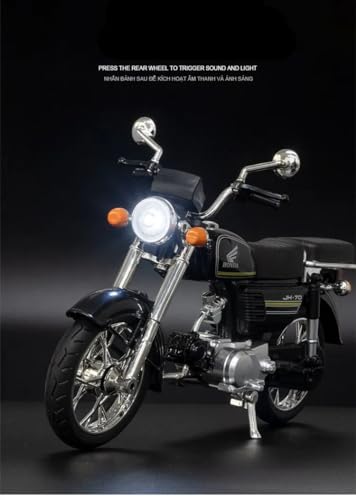 Image of Honda - Jh70 Motorcycle Toy - Pull Back Motorcycle Toys, Tiny Gift With Music Lighting, Latte Motorcycles Toy For Kids (Honda - Jh70),Red