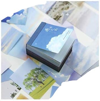 Amazon メモ帳 かわいい背景紙 原色レトロスタイル 手帳カレンダーアルバム 1種につき クラウドに会うyujianyiduoyun メモ帳 文房具 オフィス用品