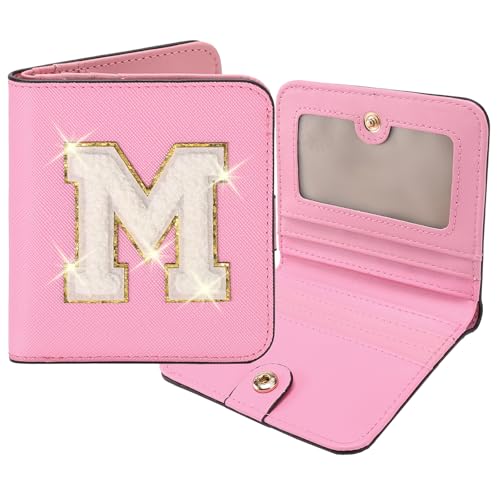 Image of RNIEGA Initial Wallet Women Small Teen Girl Gifts Trendy Stuff Girls Wallets Personalized Christmas Birthday Gift for Women Friends Daughter Granddaughter 6 7 8 9 10 11 12 13 Year Old Pink M