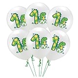 ifundom Ornements Latex Mise en Page PS Fête d'anniversaire Dinosaure Motif Fournitures Impression Enfants Nombre Année Ballons Decoratio Une Décoration