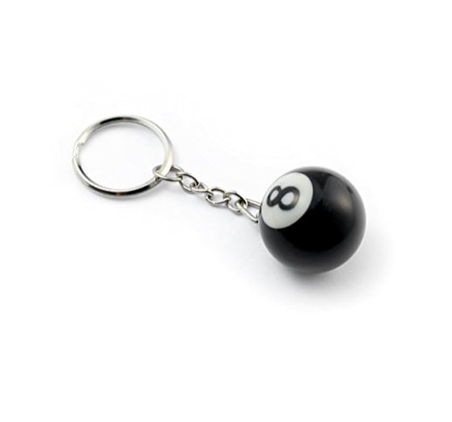 Amazon.com: BeeSpring 8 Ball Keychain Creative Key Chain