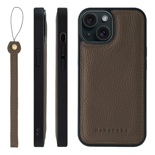 HANATORA for iPhone 15 �P�[�X MagSafe �Ή� �{�v �ϏՌ� �o���p�[�^ �X�}�z�P�[�X �X�}�z �X�g���b�v �t�� �V�������N���U�[ �M�t�g �}�O�Z�[�t�Ή� �g�[�v SMSGZ-15-Taupe