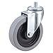 Swivel Stem Caster, Polyurthn, 5 in, 350 lb, Core Color: Black