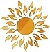 Moda Wymienny 3D Sunshine Sun Flower Dekoracyjne Wall Lustro Naklejka Naklejka Winyl DIY Lustra Sztuki Wystrój Domu Dekoracji (Color : Gold B)