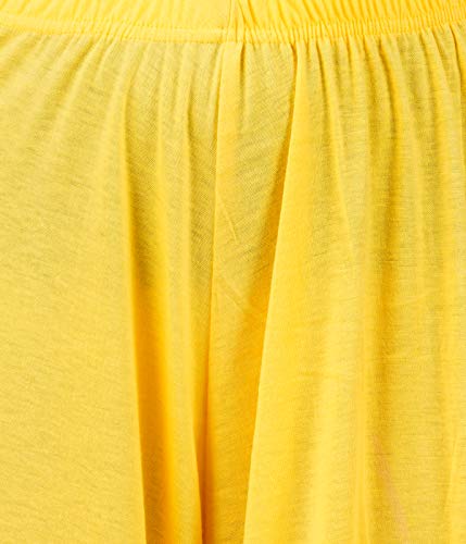Image of Buy That Trendz M to 4XL Cotton Viscose Loose Fit Flared Wide Leg Palazzo Pants for Women Rani Pink Yellow Combo Pack of 2