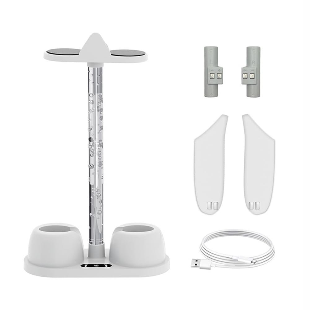 Soporte de Pantalla Cargador de Controlador Luz RGB Soporte de Almacenamiento de Gafas Soporte de Controlador de Auriculares Antideslizante para Oculus/Meta Quest 3