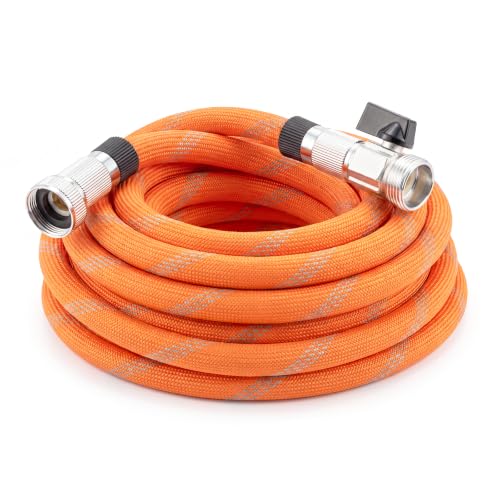Garden Hose 25ft - Non-Expanding, Burst-Proof Flexible Water Hose with Thickened TPE Core & Round Braided Polyester, Kink-Free & Lightweight for Yard and Camper