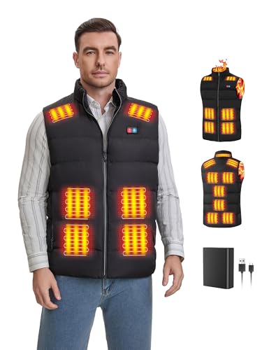 Image of Rrtizan Heated Vest for Men, Waterproof & Windproof, Includes Battery Electric Men Heated Vest for Outdoor Work, Walking dog