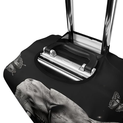 Elephant And Butterfly Luggage Cover Tsa Approved Suitcase Covers for Luggage Elastic Washable Suit Case Covers Anti-Scratch Travel Luggages Sleeve Suitcase Protector Fits 19-30 Inch Case(M) 5