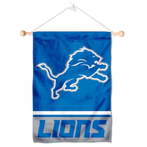 Drapeau Detroit Lions à ventouse fixation sans perçage pour mur