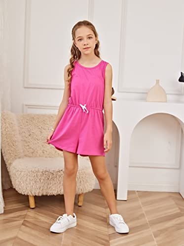 Patpat 3 Packs Girls Floral Jumpsuits Rompers Girls Halter Rompers One Piece Backless Jumpsuits 8-9 Years #TOP1