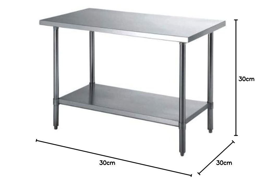 García de Pou 127.67 Mesa Trabajo, 2 Niveles, 90 x 60 x 90 Cm, Plateado