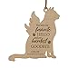 LifeSong Milestones Personalized Wooden Memorial Ornament Hanging Decor Bereavement Gift Loss of Beloved Pet Dog Cat Celebration of Life in Loving Memory Remembrance My Favorite Hello (Cat-Shaped)