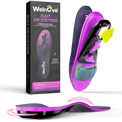 Welnove Running Insoles for Men & Women with Metatarsal Pad for Metatarsalgia