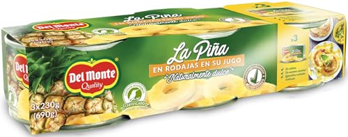 Del Monte Piña Rodajas, 3 x 220g