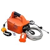 Treuils électriques Charge Portable Treuil Électrique Palan De Traction Télécommande/commande Par Fil 220 V/110 V Outil Levage Palan à Chaîne(110V)