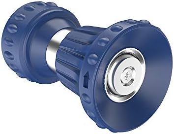 HOSUN Garden Hose Nozzle, Fireman Style Hose Nozzle, Heavy Duty Brass Hose Nozzle, Leak Proof & Best High-Pressure Sprayer for Plants Watering, Car Washing, Pet Washing, etc. (blue)