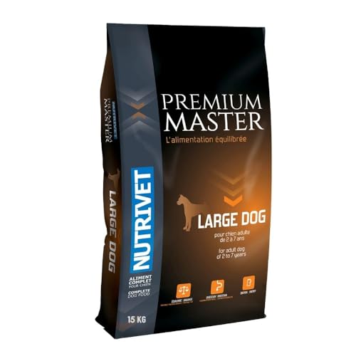 NUTRIVET - Premium Master Large Dog - Croquettes pour Chien Adulte à Activité Normale - Poulet & Riz - 15kg