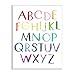 Stupell Industries Rainbow Letters of English Alphabet Playful ABC Chart, Designed by Jennifer McCully Wall Plaque, 13 x 19, Multi-Color