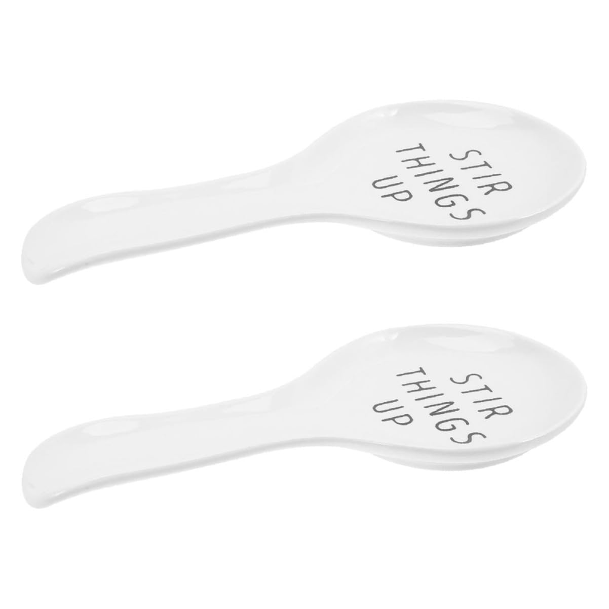 ABOOFAN Repose-cuillère En Porcelaine Lot De 2 Porte-ustensiles De Cuisine Pour Cuisinière Céramique Robuste Base Antidérapante Facile À Nettoyer Style Campagnard Parfait Pour Cuisiner