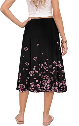 MLXSJ Women's Midi Skirt Summer Flowy Casual Skirts with Pockets S-3XL - Image 6
