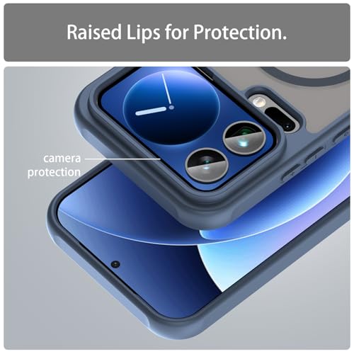 Image of Compatible with Xiaomi 17 Pro Max Case Cover,Compatible with MagSafe,Anti-Fall,Compatible with Xiaomi 17 Pro Max 5G 2509FPN0BC Cell Protective Phone Case Blue