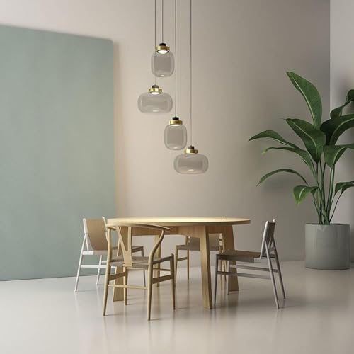 Candelabros modernos de vidrio translúcido de alta gama y diseño 4