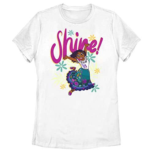 T-Shirt Disney Brillant pour Femme en coton doux motif pailleté chic