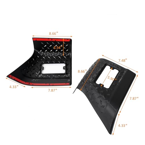 KUAFU Fender Bug Chip Guards Front Body Armor Compatible with 1997-2006 Jeep Wrangler TJ Replacement for 11650.20 Black Textured by KUAFU - Image 2