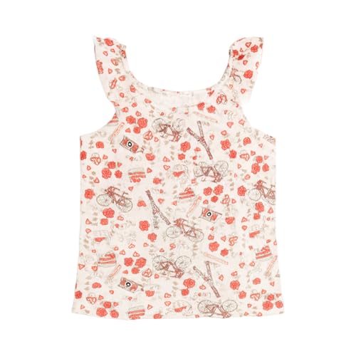 Image of Kidbea Girls' Cotton Dresses | Soft, Breathable Casual & Trendy Outfits for Kids | Sleeveless & Ruffle Sleeve Styles with Multiple Cute Prints