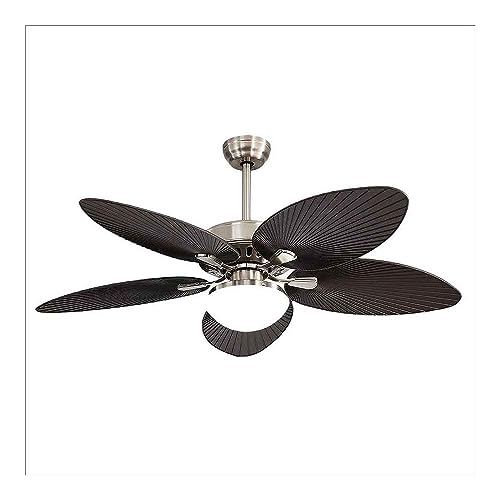 Ventilador BORASCO niquel motor DC, LED 24w FABRILAMP