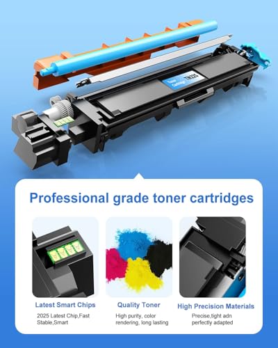 Image of TN225 Toner Cartridges Replacement for Brother TN221 TN-225 Toner