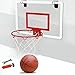 SPLLEADER Basketball Indoor Shatterproof Backboard Minisport Schlags Freies Spielzeug Rebounds Wandbehang Kinder Basketballkorb Set Mit Kugel-Stahlfelge (Color : Rot)