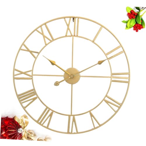 Horloge murale silencieuse dorée, le cadeau rétro idéal - 4