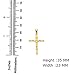 TGDJ 14k Yellow Gold Crucifix Cross Pendant for Men & Women – Solid Gold Religious Charm, 35x23mm, Lightweight 1.3g