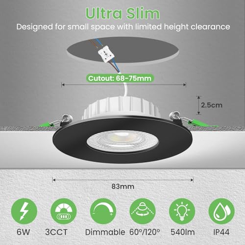 ALUSSO LIGHTING LED Recessed Ceiling Lights 6W 540lm - Image 2