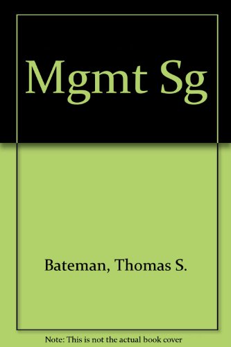 Mgmt SG 0256197172 Book Cover