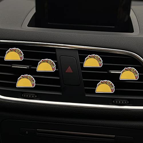 Image of 6 Pcs Taco Air Vent Clips, Fnuuy Taco Car Air Fresheners Vent Clips Car Diffuser Vent Clip Car Interior Decor Charm Car Decoration Cute Car Accessories for Women Girls