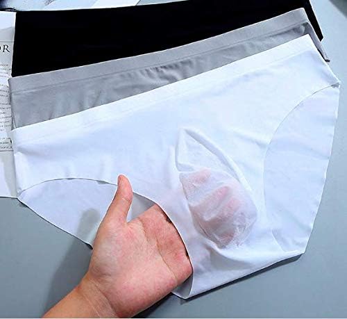 Men Seamless Underwear Ice Silk sexy see-through briefs Underwear Shorts Ultra-thin Mini Bikini - Image 2