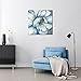 YAYNICE Blue Flower Canvas Wall Art Flower Blossoming Picture Print Wall Painting Modern Artwork Wall Decor for Bedroom Living Room Office