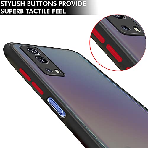 Image of TheGiftKart Translucent Hybrid Back Case Cover for iQOO Z3 5G | Smoked Matte Back | 360 Degree Protection | Protective Hard Back Case Cover for iQOO Z3 5G (TPU & PC | Black Bumper)